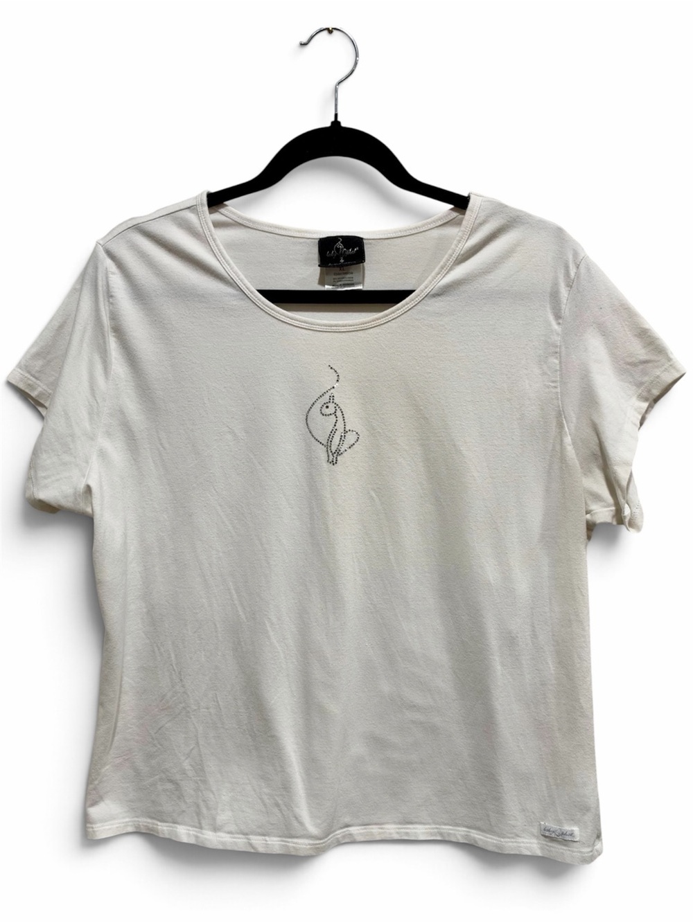 Baby Phat Kimora Lee Simmons XL Rhinestone Cat Tee Y2K McBling